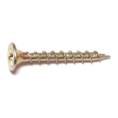 Drywall Screw, #6 X 1-1/4 In, Steel, Flat Head Phillips Drive, 50 PK